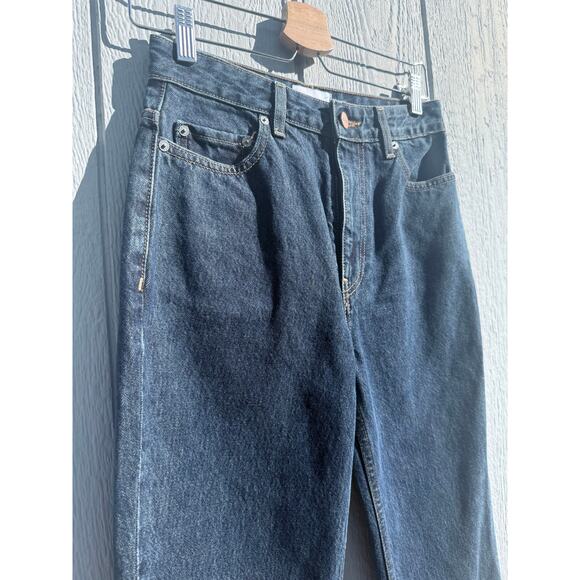 new GANNI high rise 100% organic denim non stretch Betzy jeans Dark Blue Stone - Picture 8 of 13